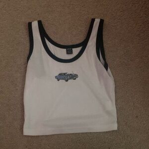 black & white car tank